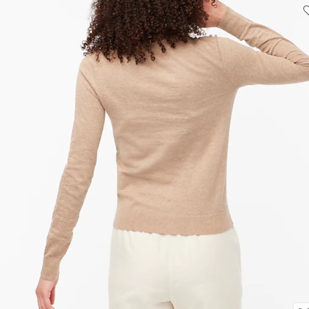 NEW NWT J. Crew Factory Classic Cotton Cardigan Color: Heather Fresh Orchid - Picture 3 of 3
